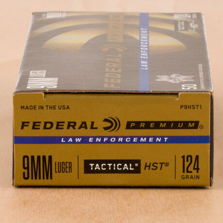 Image of Federal Premium Law Enforcement 9mm 124 Grain HST JHP - 1000 Rounds