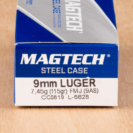 Image of Magtech Steel 9mm 115 Grain FMJ – 1000 Rounds **STEEL CASES**