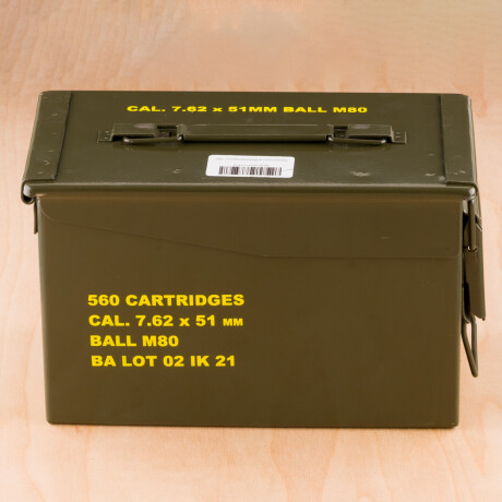 Image of Igman 7.62x51 147 Grain FMJ M80 – 560 Rounds in Ammo Can