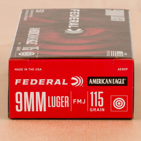 Image of Federal American Eagle 9mm 115 Grain FMJ – 1000 Rounds