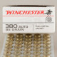 Winchester 380 Auto 95 Grain FMJ – 500 Rounds