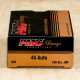 PMC 45 ACP 185 Grain JHP - 50 Rounds