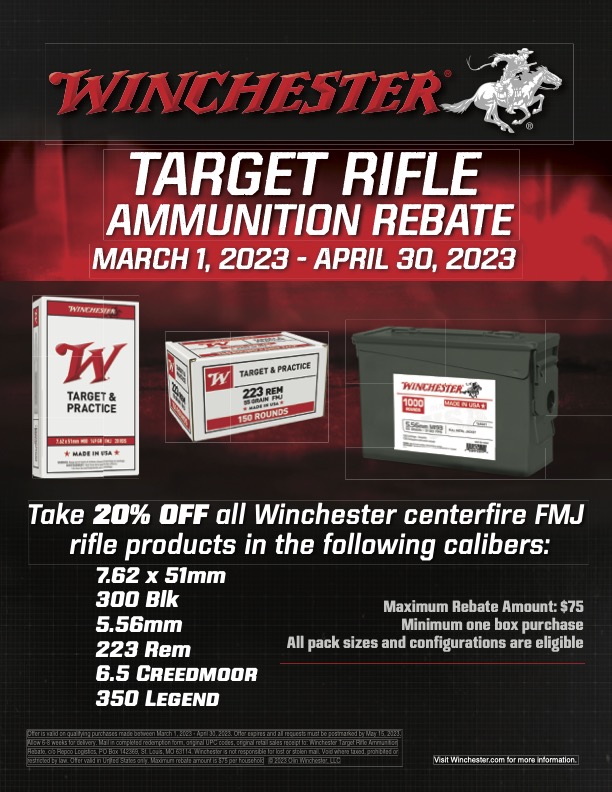 Winchester Spring Rifle AmmoRebate 2023